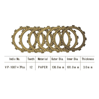 Kit disques d'embrayage garnis Kyoto Cross Husqvarna CR 125 87-11