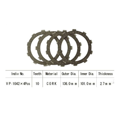 Kit disques d'embrayage garnis Kyoto Honda XL 250 S 78-81