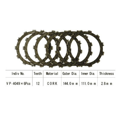 Kit disques d'embrayage garnis Kyoto Kawasaki KLR 250 D 85-92