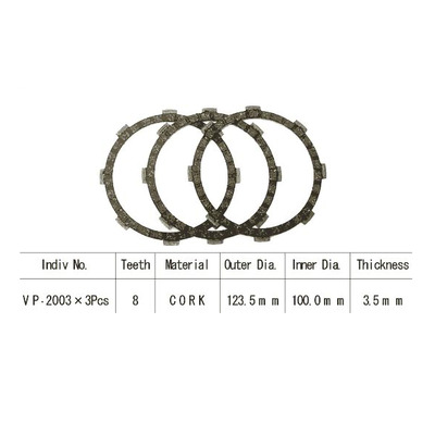 Kit disques d'embrayage garnis Kyoto Yamaha DT 80 LC 83-92