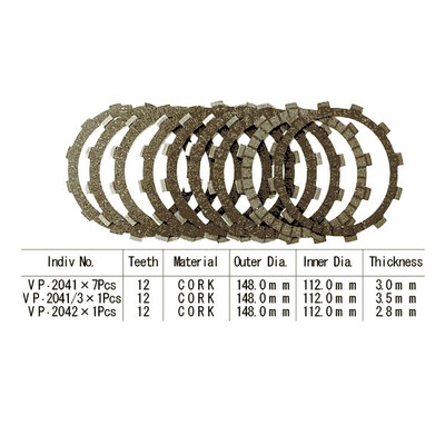 Kit disques d'embrayage garnis Kyoto Yamaha FZR 1000 89-91