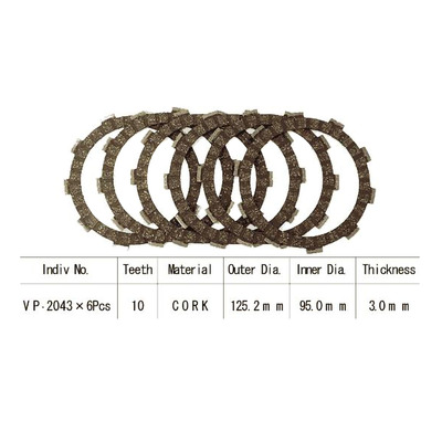 Kit disques d'embrayage garnis Kyoto Yamaha TZR 125 87-92