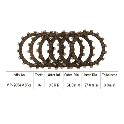 Kit disques d'embrayage garnis Kyoto Yamaha YZ 125 N/S/T 85-87