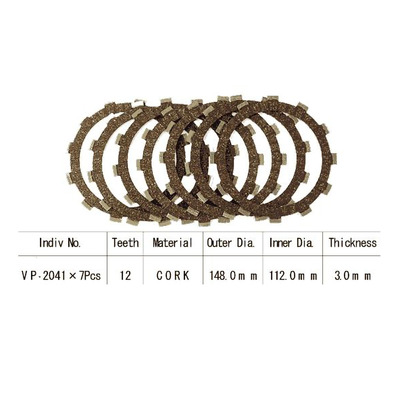 Kit disques d'embrayage garnis Kyoto Yamaha YZ 250 81-92