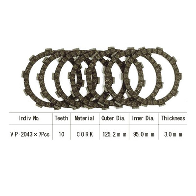 Kit disques d'embrayage garnis Kyoto Yamaha YZ 80 / 85 93-03