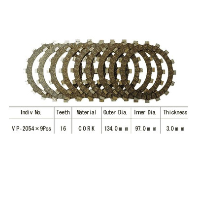 Kit disques d'embrayage garnis Kyoto Yamaha YZF 600 R 96-03