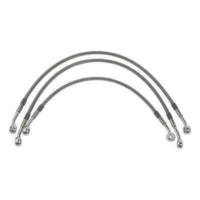 Kit durites de frein avant aviation inox raccords alu Suzuki GSX 750 F 98-05
