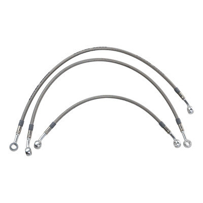 Kit durites de frein avant aviation inox raccords alu Yamaha XS 650 71-83