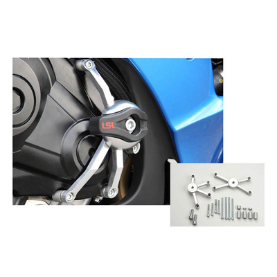 Kit fixation de tampons de protection argent LSL Honda VFR 800 X Crossrunner 15-16