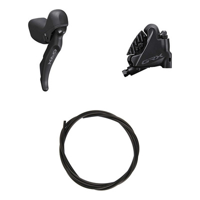Kit Frein à Disque Hydraulique Shimano GRX BR-RX400/ST-RX600 Levier Droite Frein Arrière Noir