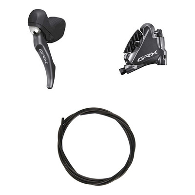 Kit Frein à Disque Hydraulique Shimano GRX BR-RX810/BL-RX810 Levier Gauche Frein Avant Noir
