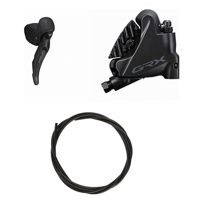 Kit Frein à Disque Hydraulique Shimano GRX BR-RX420 / ST-RX610 Levier Droite Frein Arrière Noir