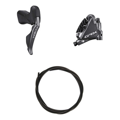 Kit Frein à Disque Hydraulique Shimano GRX Di2 BR-RX810/ST-RX815 Levier Droit Frein Arrière Noir