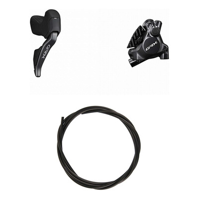 Kit Frein à Disque Hydraulique Shimano GRX Di2 BR-RX820 / ST-RX825 Levier Droite Frein Arrière Noir