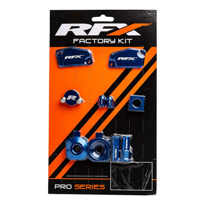 Kit Habillage de Pièces Anodisées RFX Factory en Aluminium Bleu pour KTM 250/450 SX/SXF 14-22
