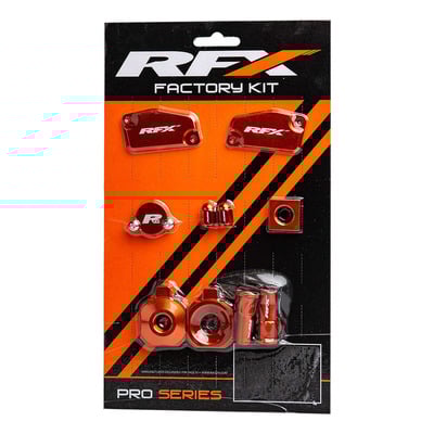 Kit Habillage de Pièces Anodisées RFX Factory en Aluminium Orange pour KTM SX 125cc à 450cc 23-25