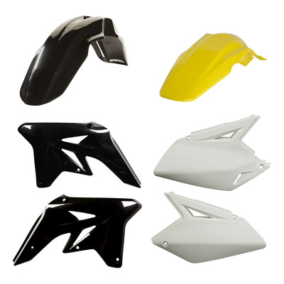 Kit Plastique ACERBIS Type Origine Noir / Blanc / Jaune - Suzuki 250 RMZ 07-09