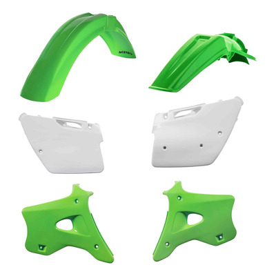 Kit Plastique ACERBIS Type Origine Réplica 1995 Vert / Blanc - Kawasaki 125 / 250 KX 94-98