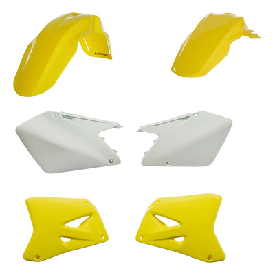 Kit Plastique ACERBIS Type Origine Réplica 2003 Jaune / Blanc - Suzuki 125 RM 03-09