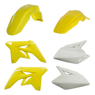 Kit Plastique ACERBIS Type Origine Réplica 2007 Jaune / Blanc - Suzuki 250 RMZ 07-09