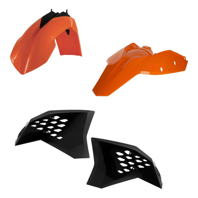 Kit Plastique ACERBIS Type Origine Réplica 2008 Orange / Noir - KTM EXC / EXCF 08-11