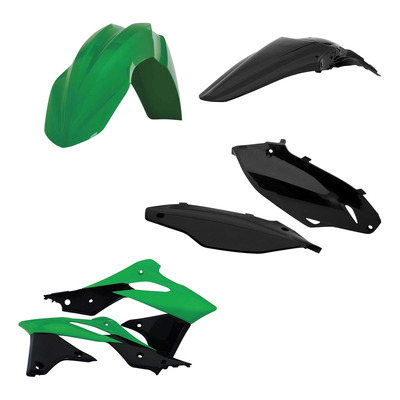 Kit Plastique ACERBIS Type Origine Réplica 2013 Noir / Vert - Kawasaki 250 KXF 13-16