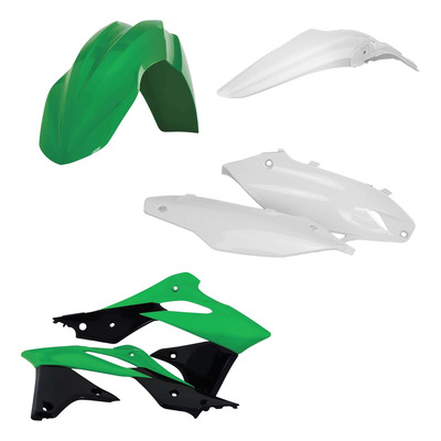 Kit Plastique ACERBIS Type Origine Réplica 2014 Blanc / Vert / Noir - Kawasaki 250 KXF 13-16