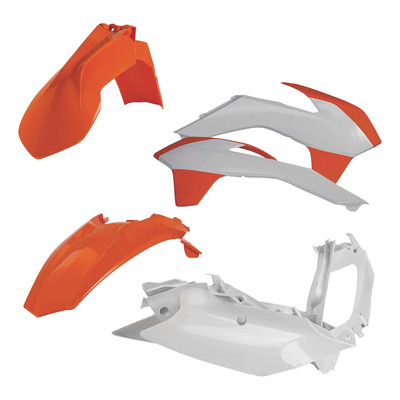 Kit Plastique ACERBIS Type Origine Réplica 2015 Orange / Blanc - KTM EXC / EXCF 14-16