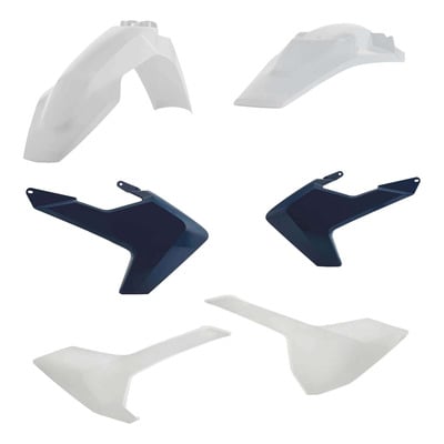 Kit Plastique ACERBIS Type Origine Réplica 2018 Blanc / Bleu Nuit - Husqvarna TE / FE 17-19