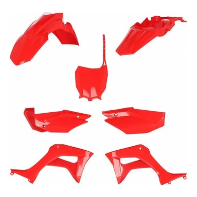 Kit plastique complet Acerbis Honda CRF 110F 19-23 rouge Brillant