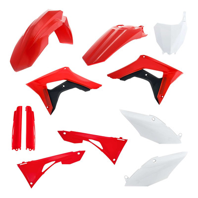 Kit plastique complet Acerbis Honda CRF 450R 19-20 rouge/Blanc Brillant