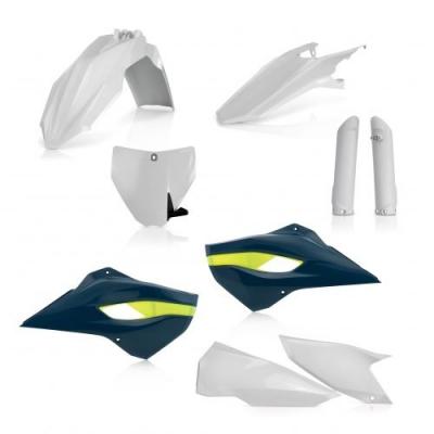 Kit plastique complet Acerbis Husqvarna 250 TC 15-16 Blanc/Jaune/sBleu Brillant