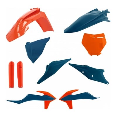 Kit plastique complet Acerbis KTM 125 SX19-22 Bleu/Orange Brillant