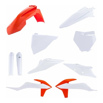 Kit plastique complet Acerbis KTM 125 SX19-22 Blanc/Orange Brillant