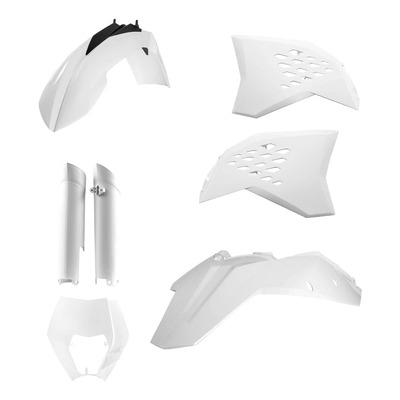 Kit plastique complet Acerbis KTM EXC/EXC-F 08-11 Blanc Brillant