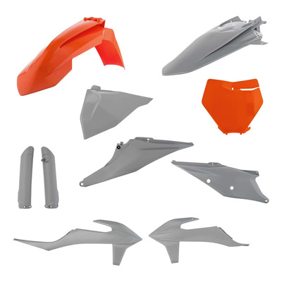 Kit Plastique Complet ACERBIS Type Origine Gris / Orange - KTM SX / SXF 19-22