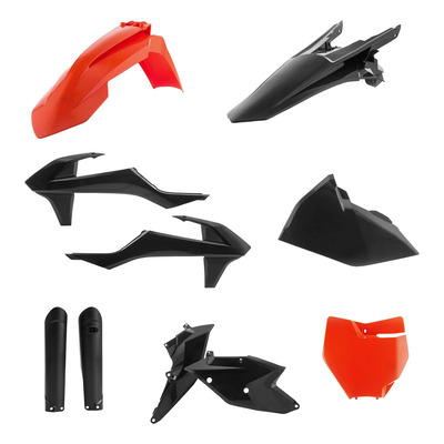 Kit Plastique Complet ACERBIS Type Origine Noir / Orange - KTM SX / SXF 16-18