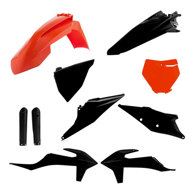 Kit Plastique Complet ACERBIS Type Origine Noir / Orange - KTM SX / SXF 19-22