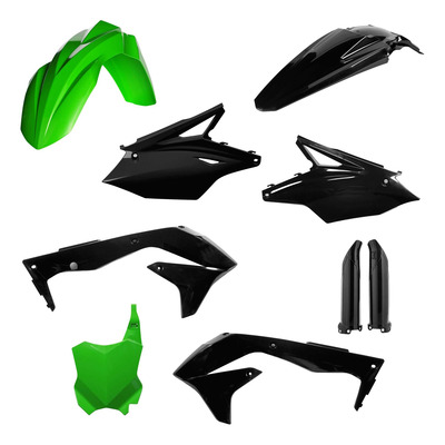 Kit Plastique Complet ACERBIS Type Origine Noir / Vert - Kawasaki 450 KXF 16-17
