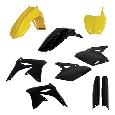 Kit Plastique Complet ACERBIS Type Origine Noir / Jaune - Suzuki 450 RMZ 08-17