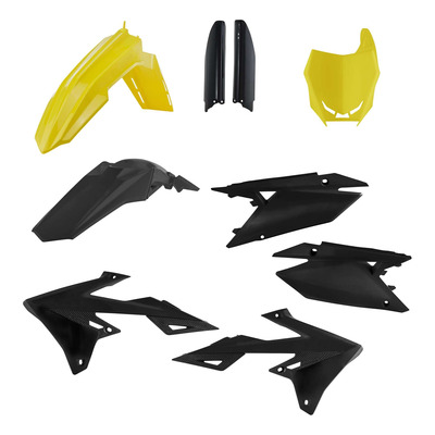 Kit Plastique Complet ACERBIS Type Origine Noir / Jaune - Suzuki 450 RMZ 18-25