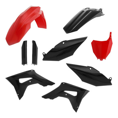 Kit Plastique Complet ACERBIS Type Origine Noir / Rouge - Honda 450 CRF-R 17-18