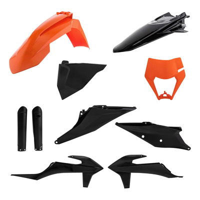 Kit Plastique Complet ACERBIS Type Origine Noir / Orange - KTM EXC / EXCF 20-23