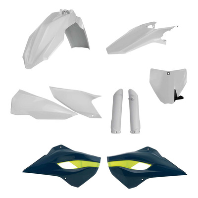 Kit Plastique Complet ACERBIS Type Origine Réplica Blanc / Bleu / Jaune - Husqvarna TE / FE 2016