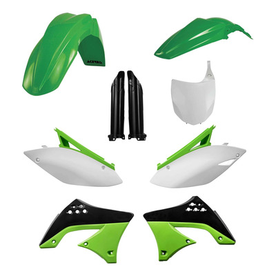 Kit Plastique Complet ACERBIS Type Origine Réplica 2010 Blanc/Vert/Noir - Kawasaki 450 KXF 09-11