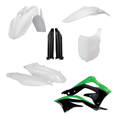 Kit Plastique Complet ACERBIS Type Origine Réplica 2013 Blanc / Noir / Vert - KTM 450 SXF 13-15