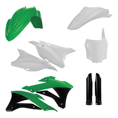 Kit Plastique Complet ACERBIS Type Origine Réplica 2014 Blanc / Vert / Noir - Kawasaki 85 KX 14-21