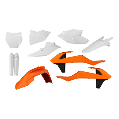 Kit Plastique Complet ACERBIS Type Origine Réplica 2016 Blanc / Orange / Noir - KTM SX / SXF 16-18