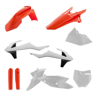 Kit Plastique Complet ACERBIS Type Origine Réplica 2017 Blanc / Orange / Noir - KTM SX / SXF 16-18