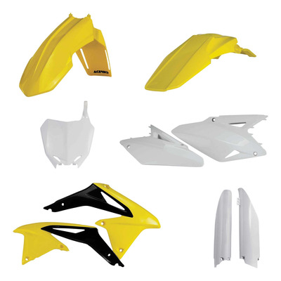 Kit Plastique Complet ACERBIS Type Origine Réplica 2011 Blanc / Jaune / Noir - Suzuki 450 RMZ 08-17